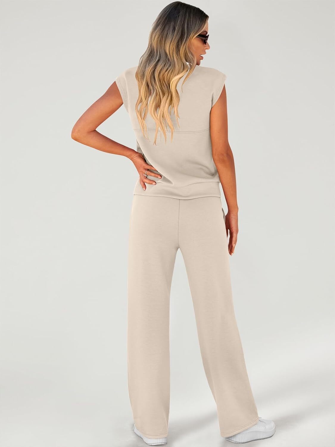 🔥Women 2 Piece Set Sleeveless Sweatsuit Tracksuit